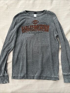 Harley Davidson Motorcycle Thermal Long Sleeve - Palm Beach, Florida Waffle knit